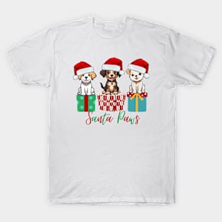 Santa Paws Christmas Puppies T-Shirt